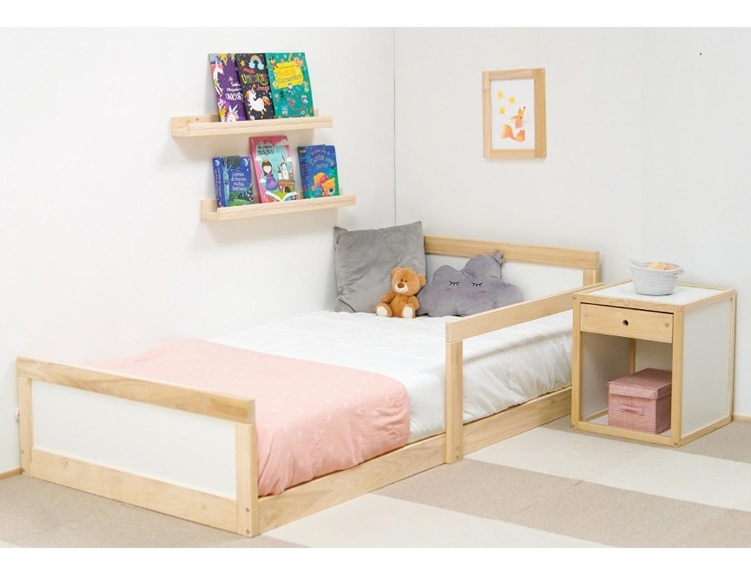 Plano de cama de la casa del piso Montessori, plano de la cama de 70x140 cm