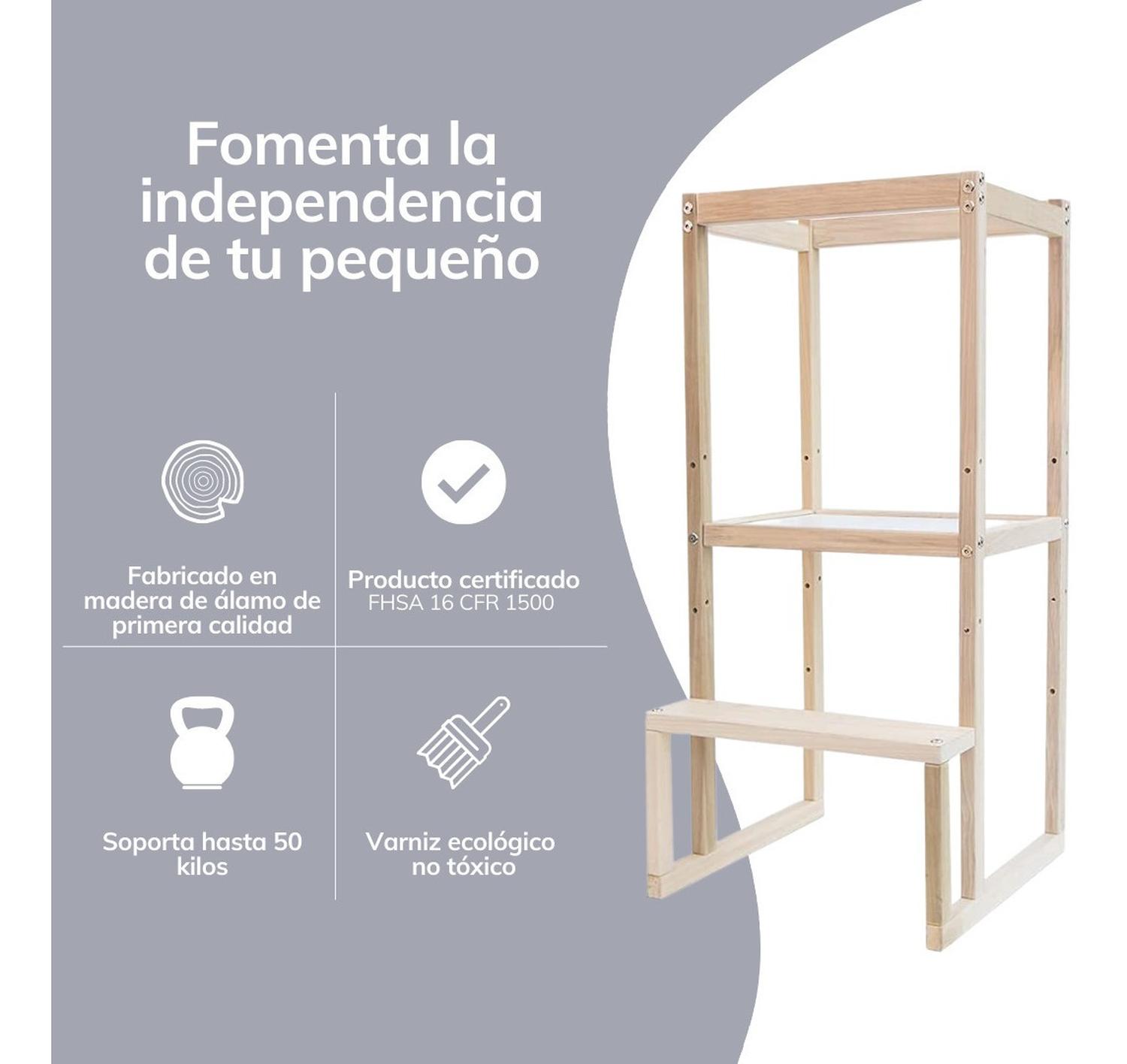 Torre de Aprendizaje Montessori 3 en 1 – Modelo Milano - La Buena