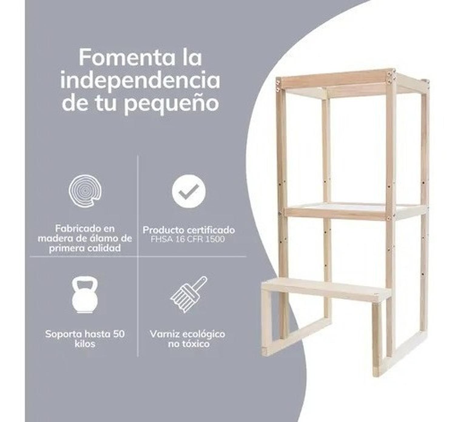 Torre De Aprendizaje - Mesa "step'n'sit". Cierres De  Madera / Latón con Ofertas en Carrefour