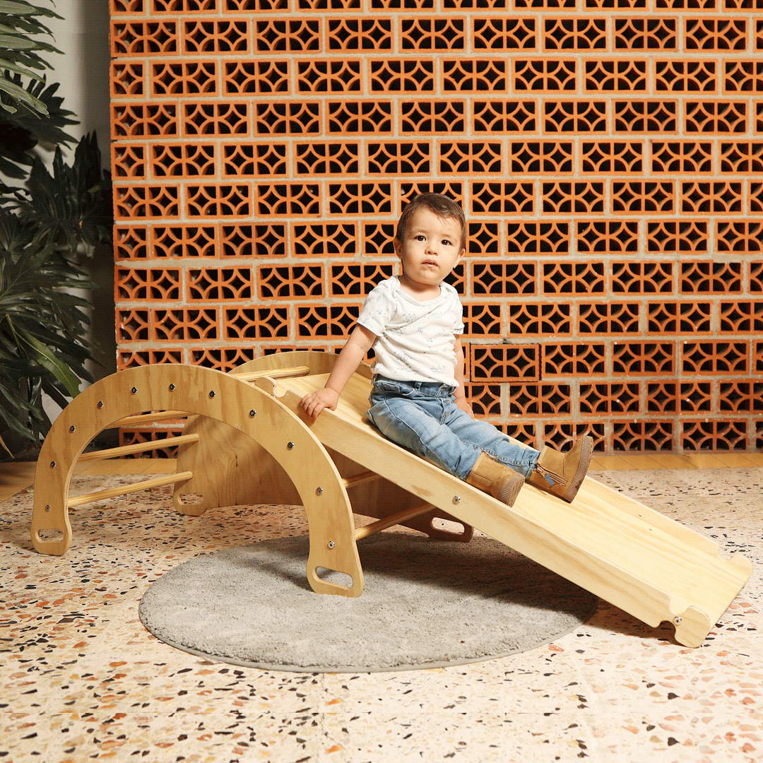 Resbaladilla de madera para niños sales